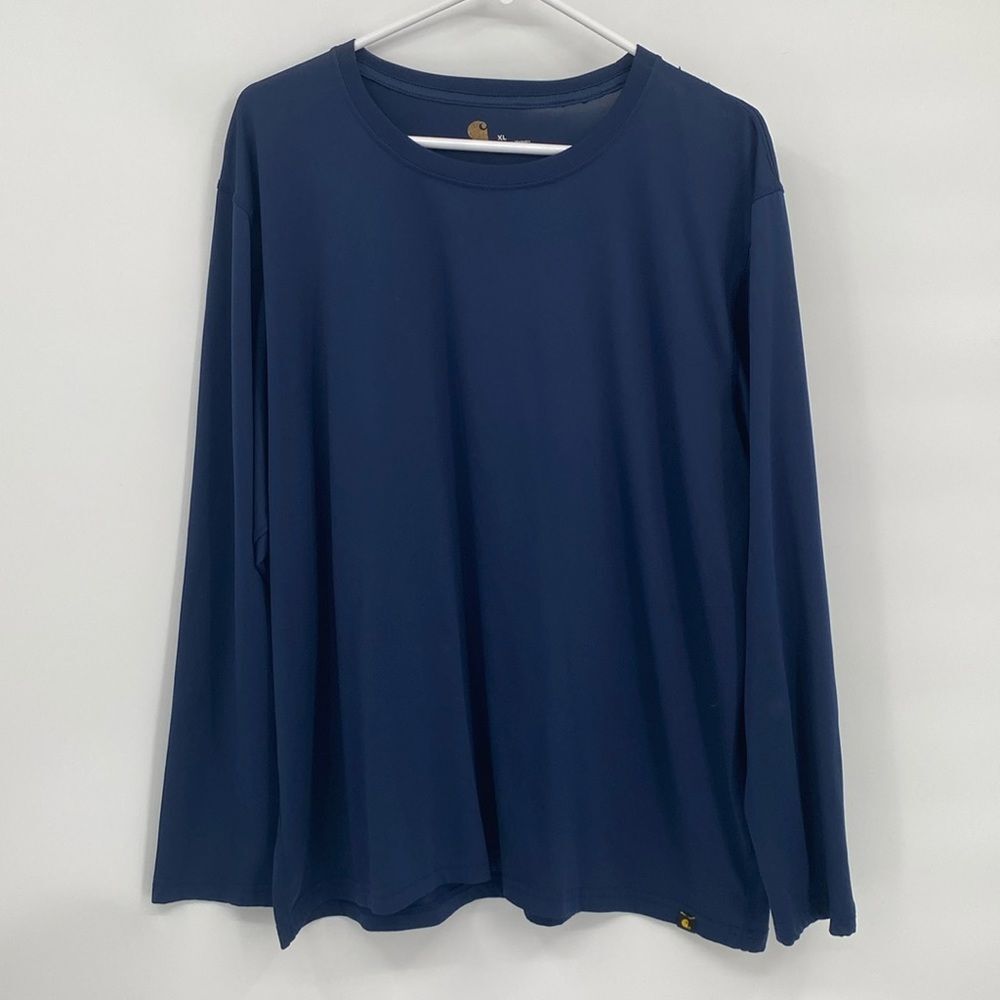 Carhartt Force Under Scrubs Long Sleeve Shirt Tee Navy XL Mens